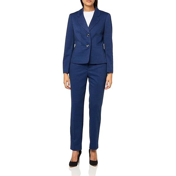 Amazon.com: Le Suit Women's Jacket/Pant Suit, Navy, 4