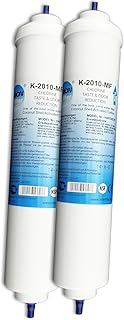 UN-2. Doppelpack Wasserfilter für Samsung, LG, Side by Side Kühlschrank Filter extern. Schlauchanschluss ist fest integriert.