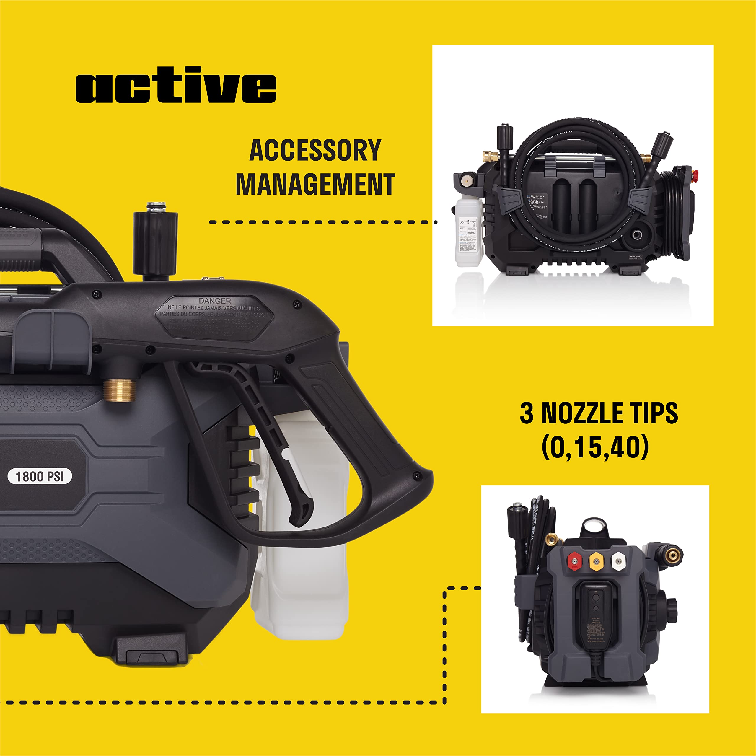 Active VE52 1800 PSI 2.0 GPM 13 Amp Electric Pressure Washer