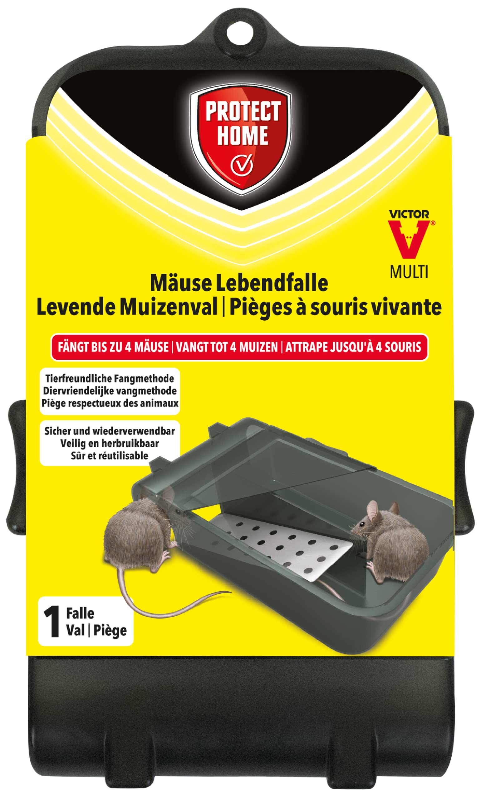 PROTECT HOME Mice Live Trap Multi for Catching up to 4 Mice in the Home and Garden 1 Piece