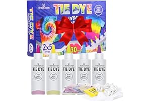 WINSONS Tie Dye Kit 5 Colors Permanent Fabric Dye Art Set for Kids Adults for School, Homemade Party, Creative Groups Activities, DIY Gift