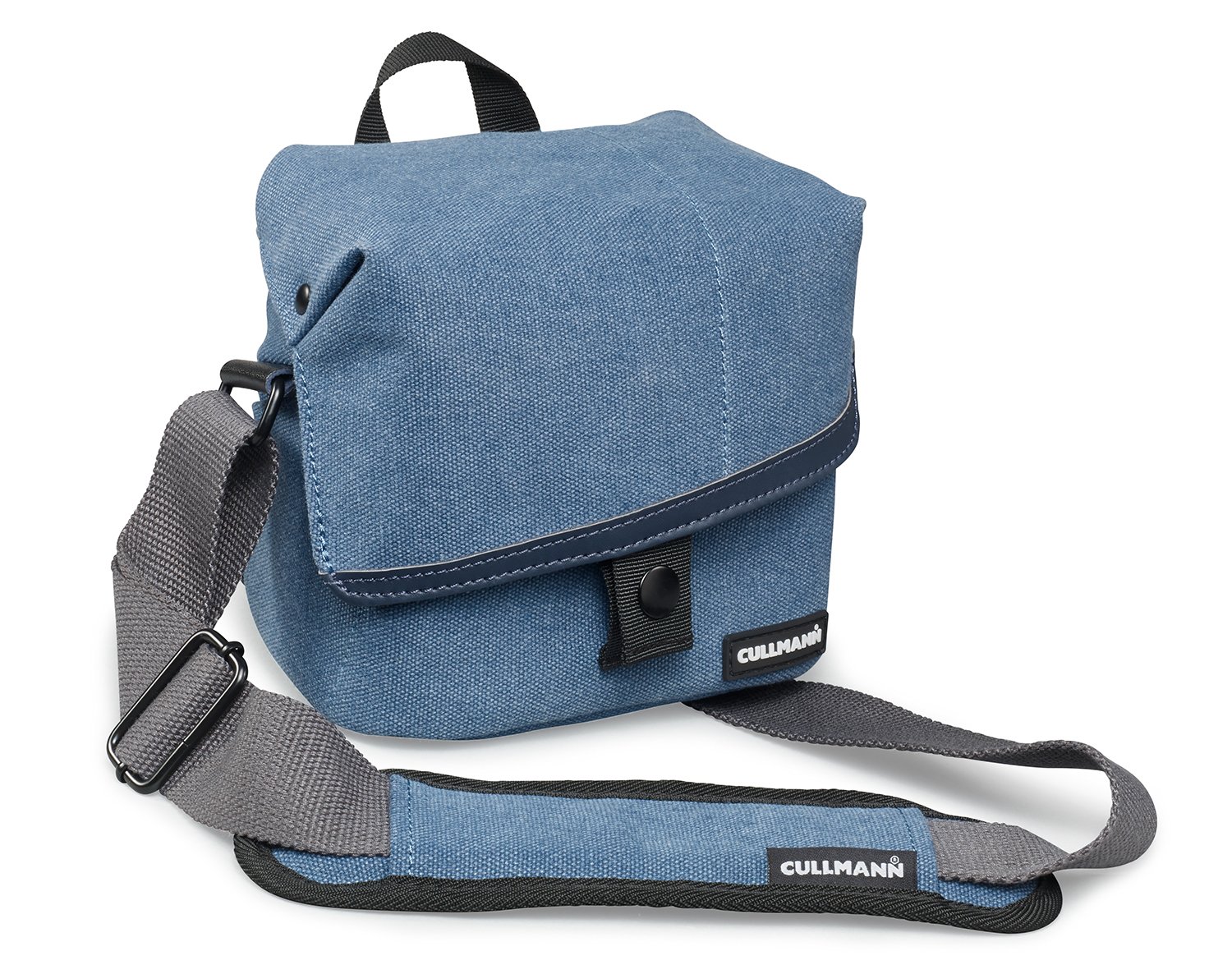 CULLMANN - 98186 - MADRID TWO Vario 400 canvas blue Camera bag with shoulder strap for CSC cameras with attached lens - Inner Dimensions: 150x135x95mm