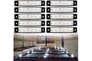 10 Pack Marine Boat LED Navigation Cabin Deck Courtesy Light Stern Transom Lights 12V for Boating Kayak Yacht, Dinghy, Sailbo