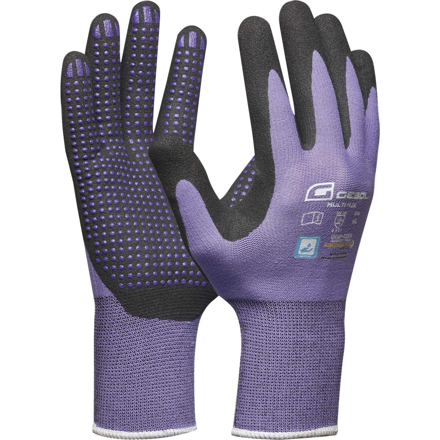 Multi-Flex Lady Protective Work Gloves Size 8 Purple
