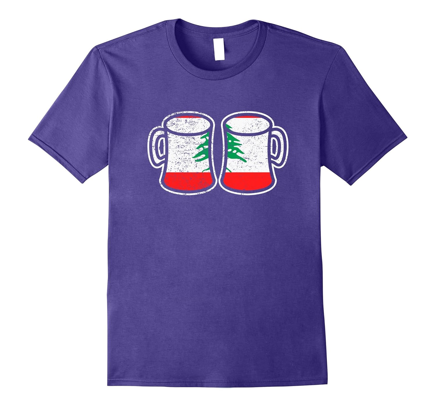 Lebanon Flag T Shirt Patriotic Three Cans of Beer-Rose