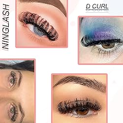 Russian D Curl Strip Lashes Fluffy False Eyelashes