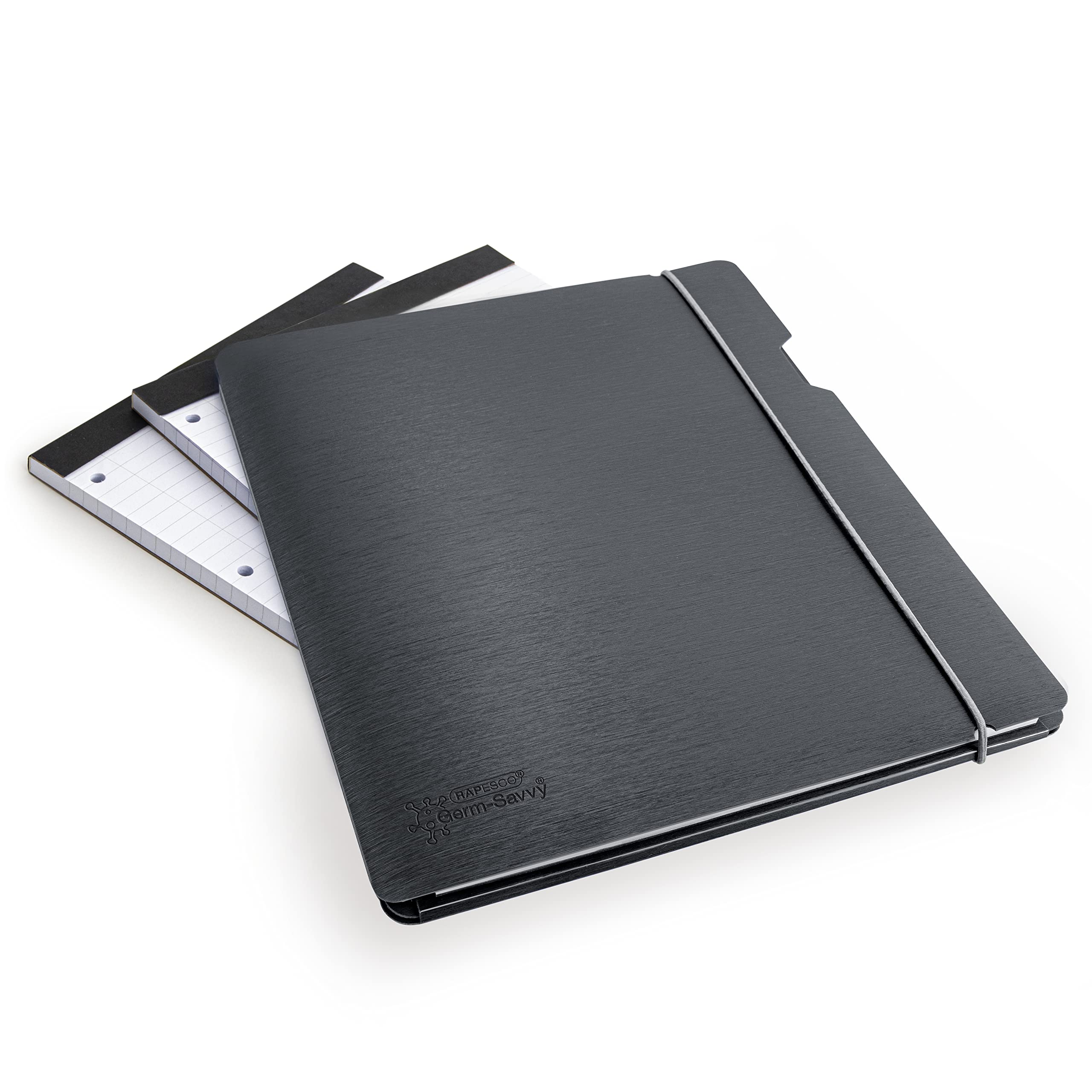 Rapesco 1636 Conference Portfolio Folder and 3 x Refill Pads with 80 Sheets, A4, Black