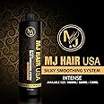 MJ Hair Silky Smoothing System,Professional Brazilian Keratin Treatment 4 oz for strong and curly hair (120 ml- black)