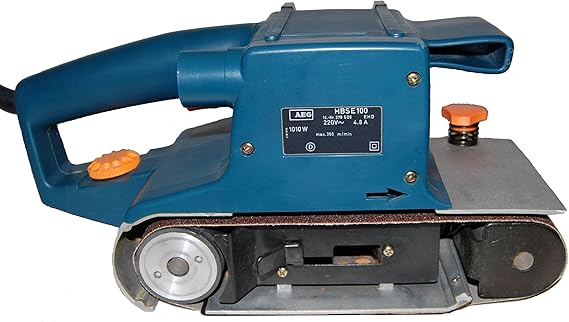 Aeg Hbse 100 De Large Ponceuse A Bande Ponceuse A Bande Avec Aspiration Integree Et Sac A Poussiere Amazon Fr High Tech