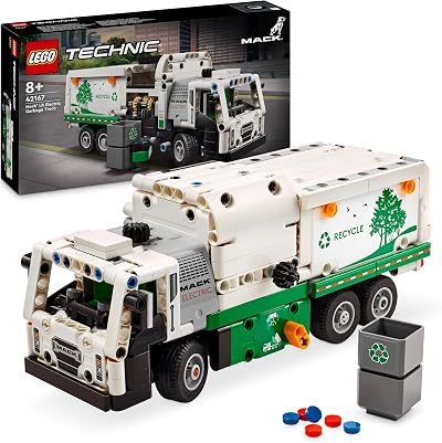 LEGO Technic Mack LR Electric Garbage Truck 42167 Building Toy for 8+ Years
