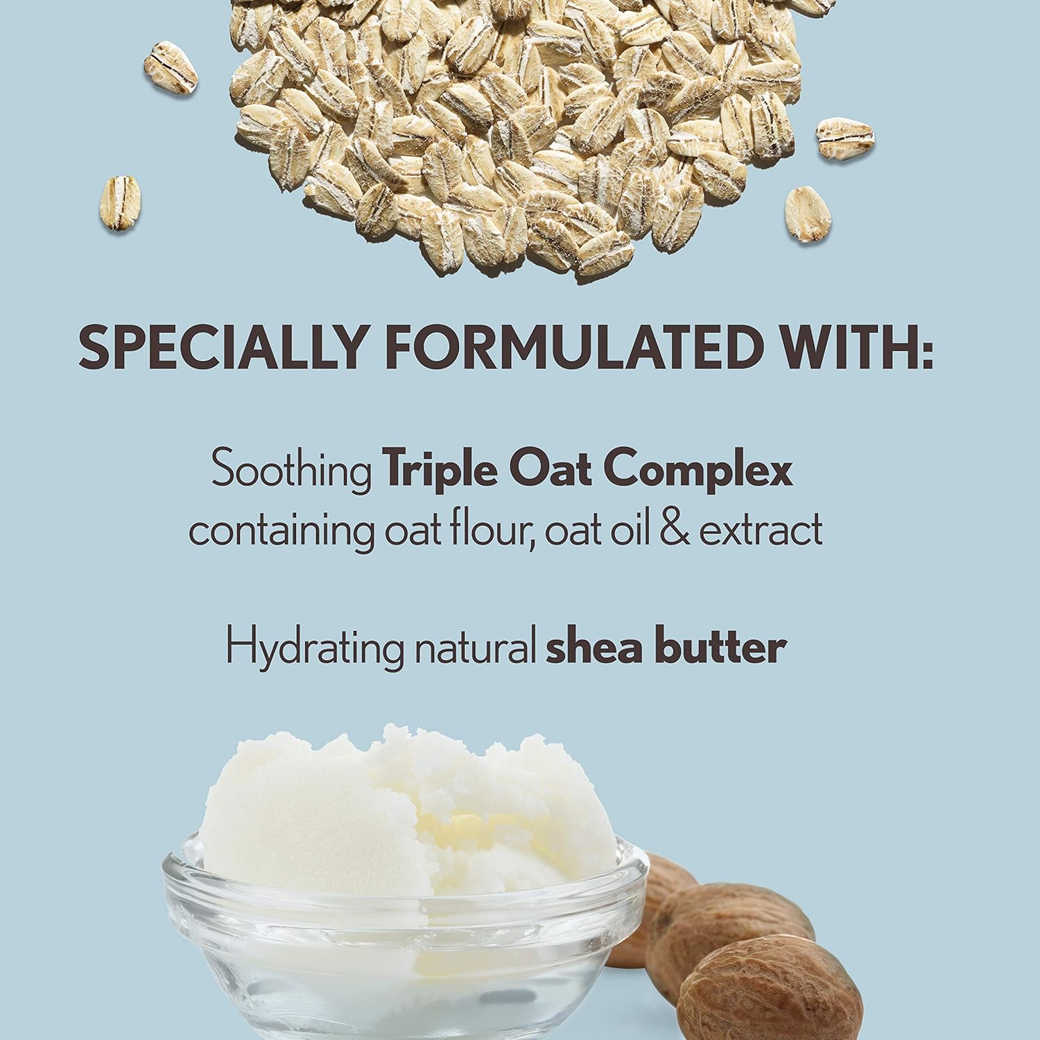 Aveeno Skin Relief Fragrance-Free Moisturizing Lotion for Sensitive Skin, with Natural Shea Butter & Triple Oat Complex, Unscented Therapeutic Body Lotion for Itchy, Extra-Dry Skin, 18 fl. oz: Beauty