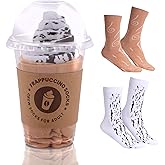 Pop Craze - Coffee Socks 1 or 2 Pairs - 1 Size Fits Most. Novelty Coffee Socks Gift for Men and Women. Father's Day Gift