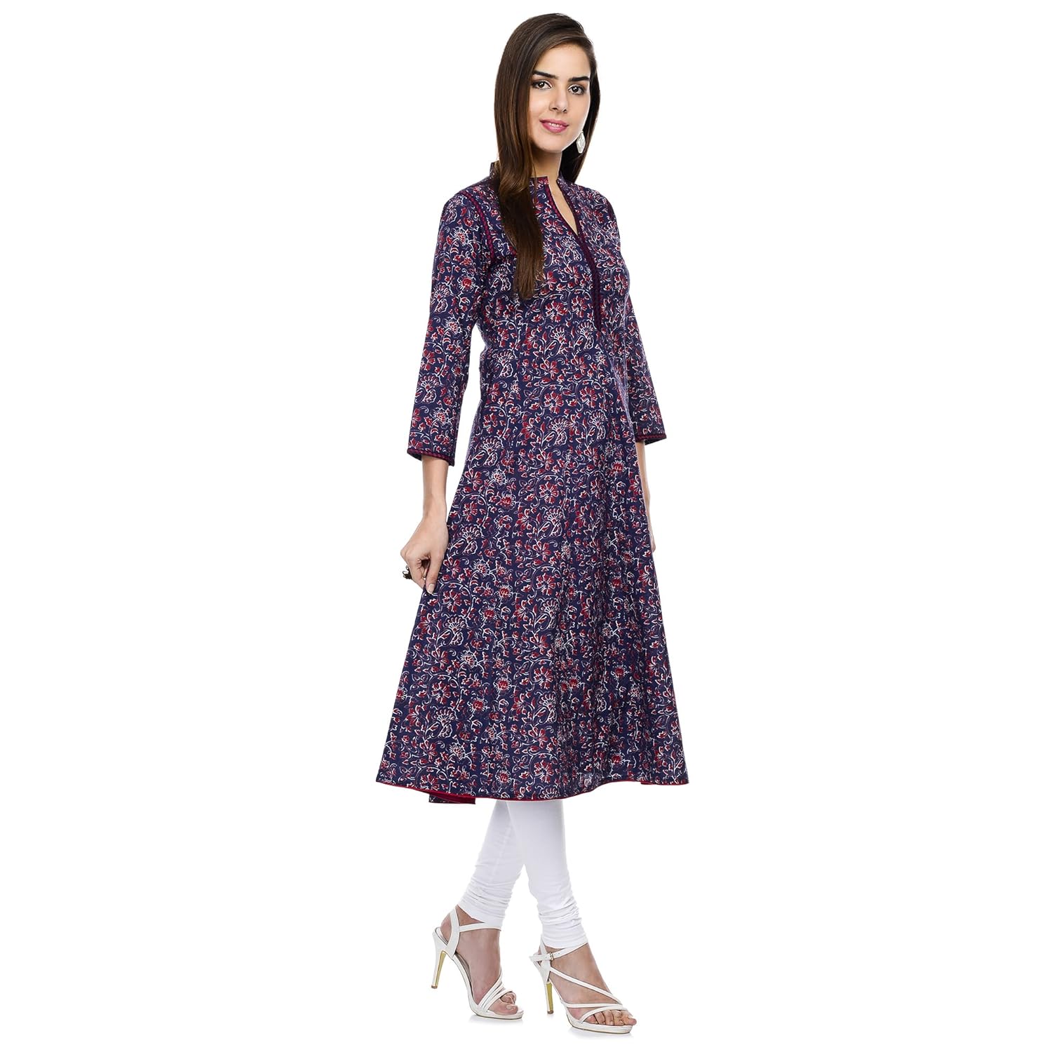 tissu women's viscose embroidered anarkali kurti (tis- 1593)