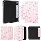 Vane Oak Magnetic Detachable Case for 7" Kobo Libra Colour/Kobo Libra 2 | Magnetic Detachable, Auto Wake/Sleep, Slim PU Leather Case, Soft TPU Edge, Lightweight, For Bookish Travelers, Pink Bow Tie