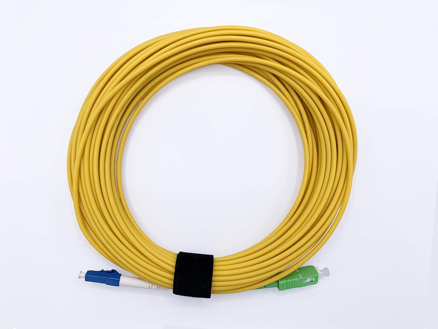 Elfcam Fiber Optic Cable SC/APC to LC/UPC Simplex Singlemode 9/125μm LSZH, 10M, white - Image 4
