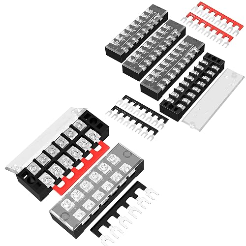 Joinfworld 35A Terminal Block 6 Position with 8 Position Terminal Block ...