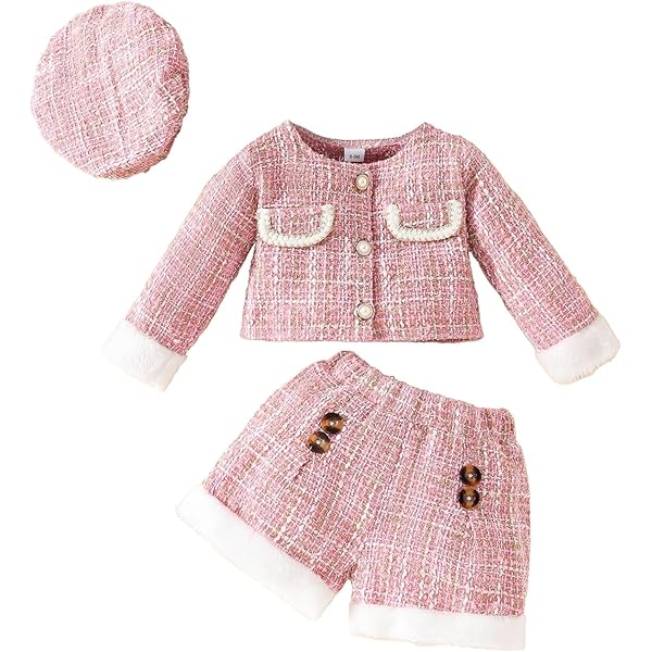 Toddler Girl's Wool Blend Winter Coat - Flare Lapel Trench With Hat, Warm Outfit