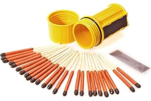 UCO Stormproof Match Kit with Waterproof Case, 25 Stormproof Matches and 3 Strikers