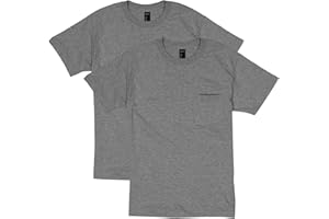 Hanes Mens Beefy-t Pocket, Heavyweight Cotton Pocket Tee for Men, Full-Cut T-Shirt, 1 Or 2 Pack