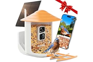 SOLIOM BF09 Bird Feeder with Camera Wireless Outdoor,Smart Feeder Camera with AI Identify Species,Backyard Watching Gift,Auto Record Bird Video,Instant Notifications, US