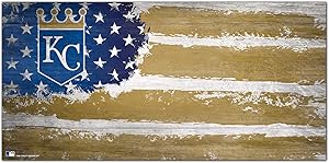 Fan Creations MLB Kansas City Royals Unisex KC Royals Flag Sign, Team Color, 6 x 12