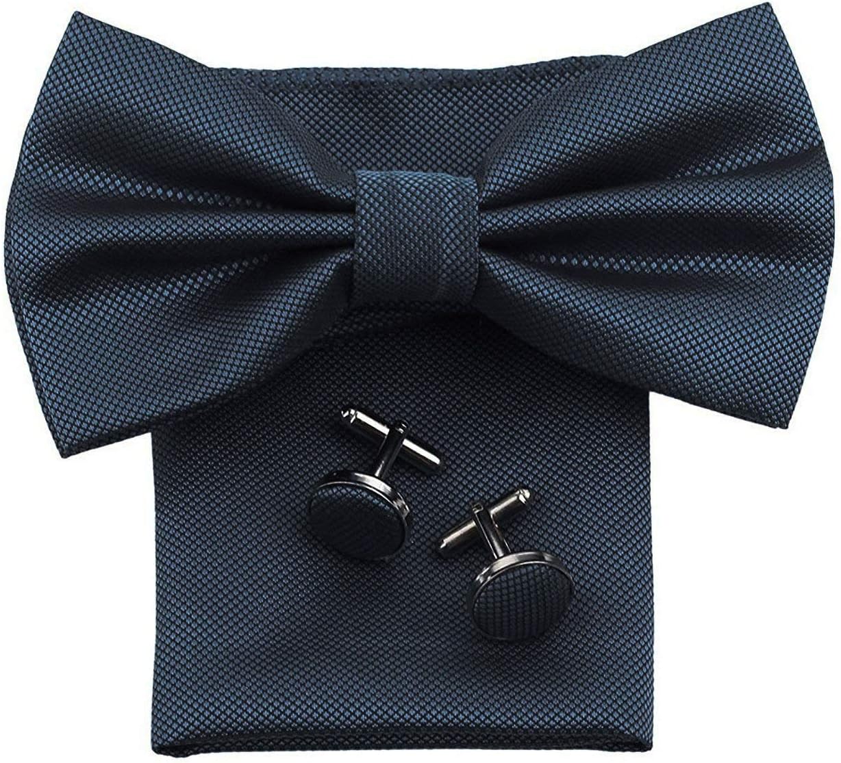 Bow Tie, Pocket Square and Cufflinks Combo set in pack of 3