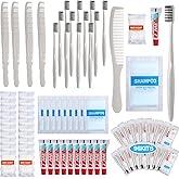 Hushee 96 Sets Bulk Hygiene Kit for Homeless, Includes Shampoo Soap Bar Comb Toothbrushes with Toothpaste Individually Wrapped Basic Toiletry Kits for Travel Charity Hotel Hospitality Industries