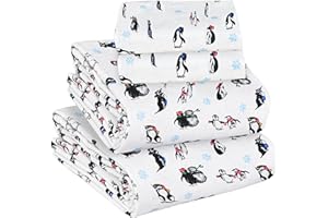 EnvioHome 100% Cotton Flannel Sheets Queen - Warm & Cozy 170 GSM Heavyweight Double Brushed Anti-Pill Winter Flannel Bed Shee