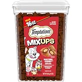 Temptations MixUps Crunchy and Soft Cat Treats, Cookout Flavor, 16 oz | Chicken, liver &amp; beef flavors, under 2 calories per treat, 100% complete &amp; balanced for adult cats, resealable stay-fresh tub