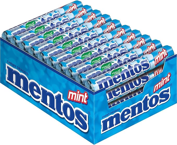 Mentos Mint Chewy Dragees 40 Rolls: Amazon co uk: Grocery Mentos Mint Chewy Dragees 40 Rolls: Amazon co uk: Grocery