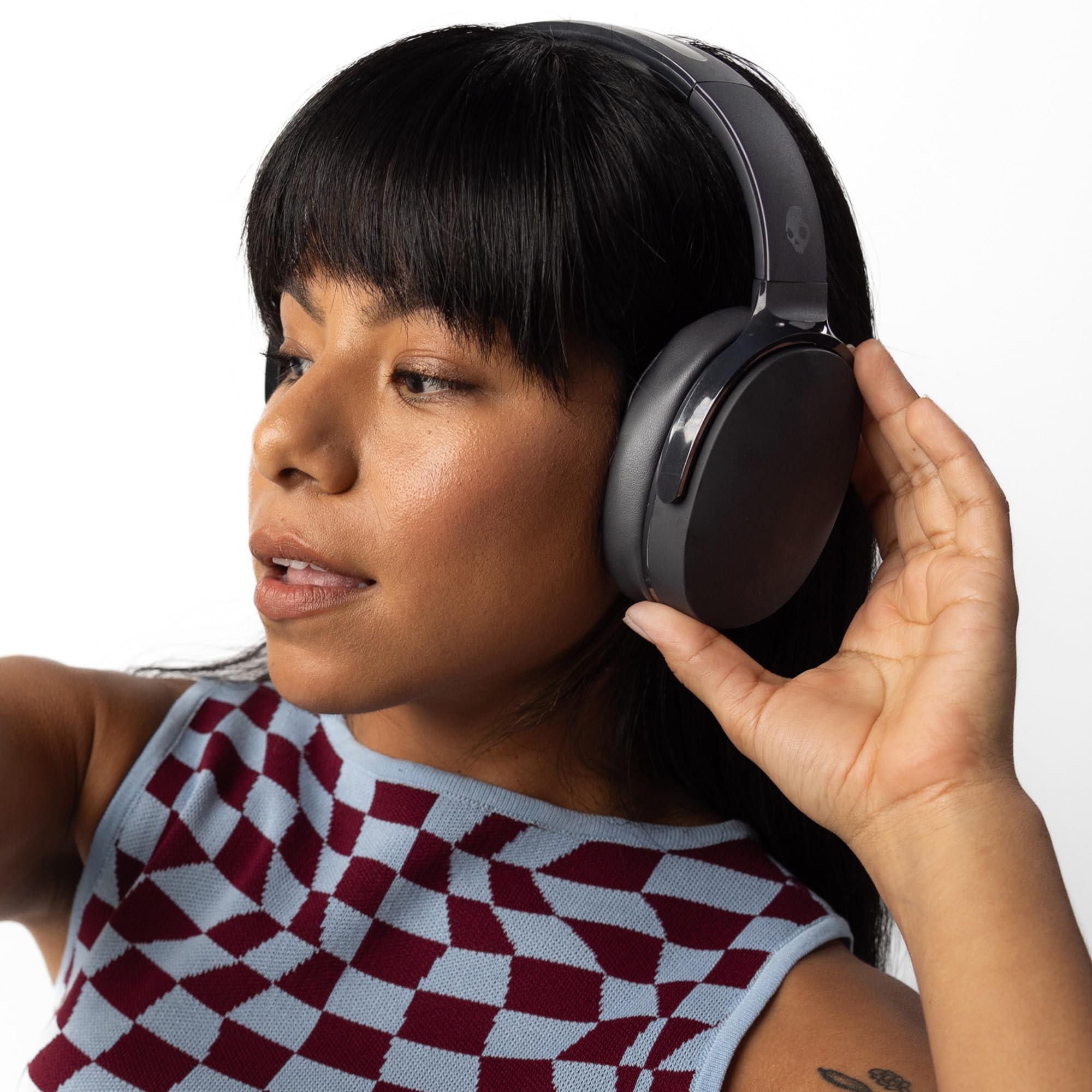 Skullcandy Hesh Evo Wireless Over-Ear Bluetooth Headphones with Extra USB-C Charging Cable, Noise Isolating, 36 Hours Battery, Foldable Lightweight Design, Microphone for iPhone Android - True Black