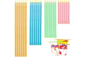 Geepen 24 pcs Bag Clips, 4 Size Durable Food Bag Sealer Sticks for Kitchen Storage Reusable Chip Clips Bag Food Storage Sealer Stick