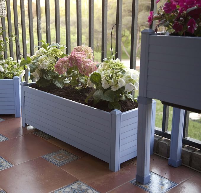 Jardinera Greenland 88x32x33 cm. Color: Azul Lavanda: Amazon.es ...