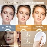 MOMOKUBA Lighted 20x/1x Makeup Mirror Rechargeable 3 Color Dimmer view 4
