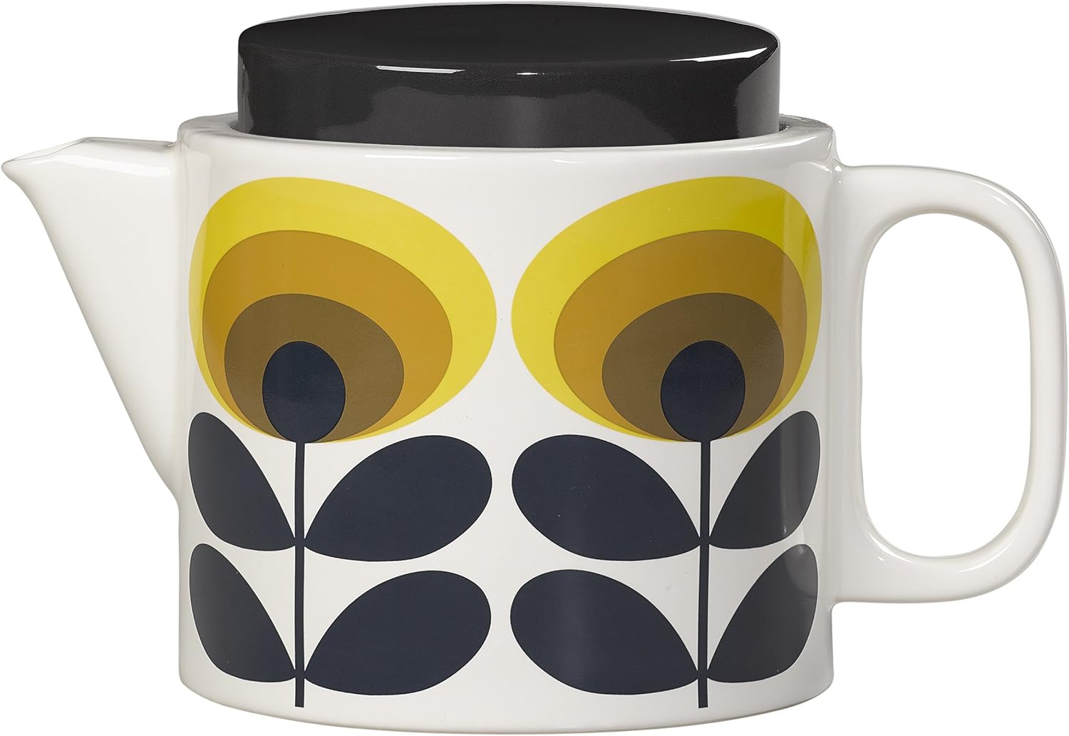 Orla Kiely Teapot 70s Oval Flower, Yellow Amazon.co.uk Kitchen & Home
