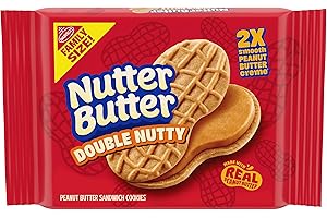 Nutter Butter Double Nutty Peanut Butter Sandwich Cookies, 1 Pack (15.27 oz.)