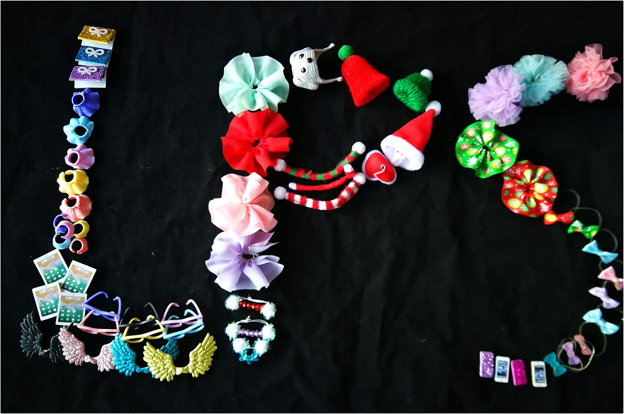 jwrac (USA) LPS Accessories Lot Bow Skirt Glasses Wings Fit LPS Cat and Dog Collie Great Dane Dachshund Cocker Spaniel