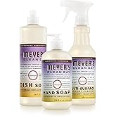 Mrs. MEYER'S CLEAN DAY Kitchen Basics Gift Set, Compassion Flower Scent Cleaning Supplies, includes Dish Soap, Hand Soap and Multi Surface Cleaner