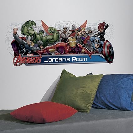 Asian Paints Nilaya Avengers Assemble Personalization Headboard Peel and Stick Wall Decals