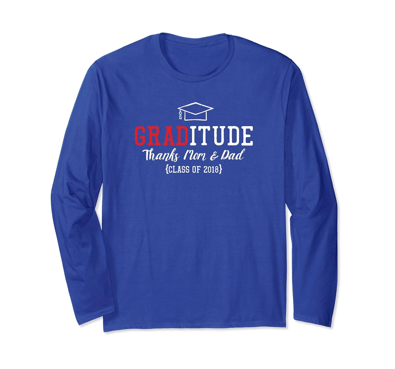 Senior Class of 2018 Red Gratitude Long Sleeve Tshirt-anz