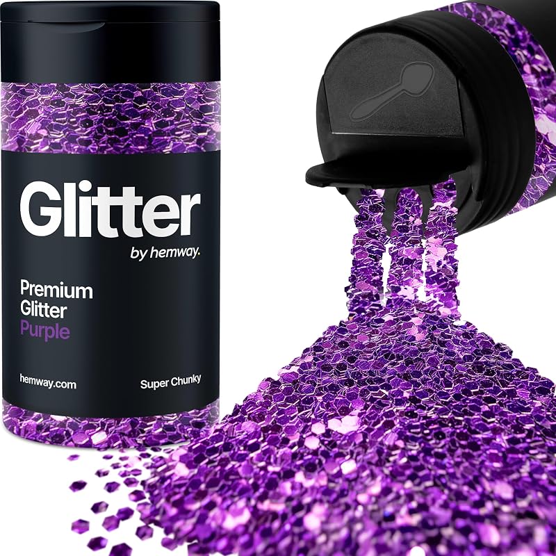 Hemway Purple Glitter Shaker 130g 1/8 Inch Metallic Flake Resin Epoxy