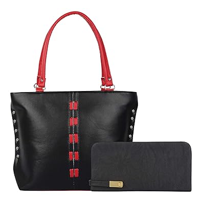 Rajni Fashion Womens Combo Pack of Black Shoulder Bag and Cluctch