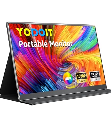 Lepow Portable Monitor 15.6'' 1080P USB-C Laptop Dual Screen