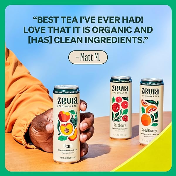 ZEVIA, TEA SWEETENED GREEN ORGANIC, 12 FL OZ