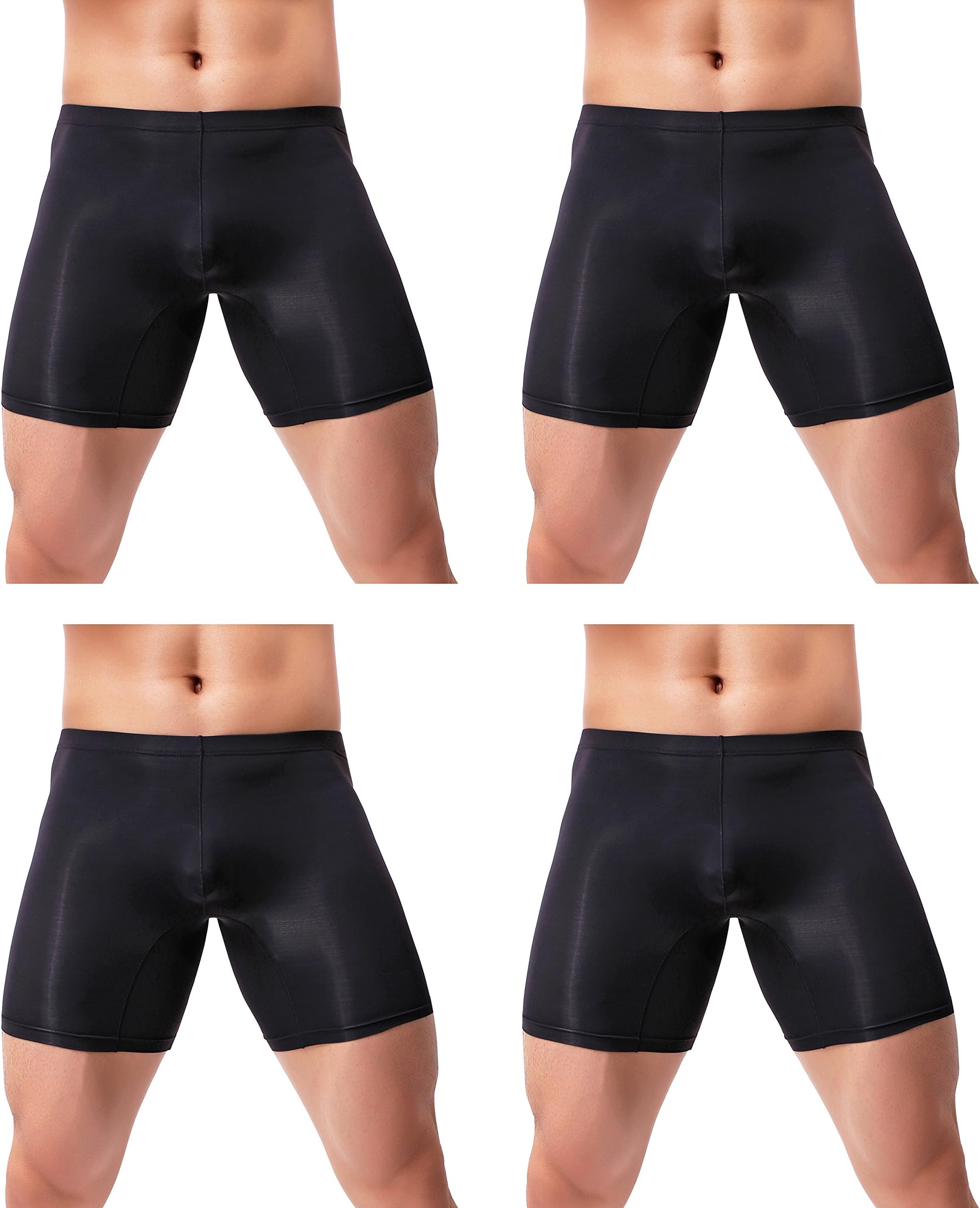 WINDAY Men's Briefs Ice Silk Underwear Sports-Inspired Seamless Breathable Boxer Briefs