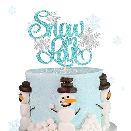 Kapokku Glitter Snow In Love With Snowflake Cake Toppers For