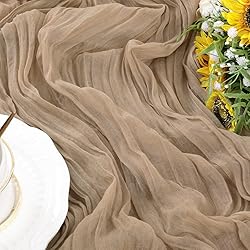 Socomi Cheesecloth Table Runner 10ft Gauze Boho