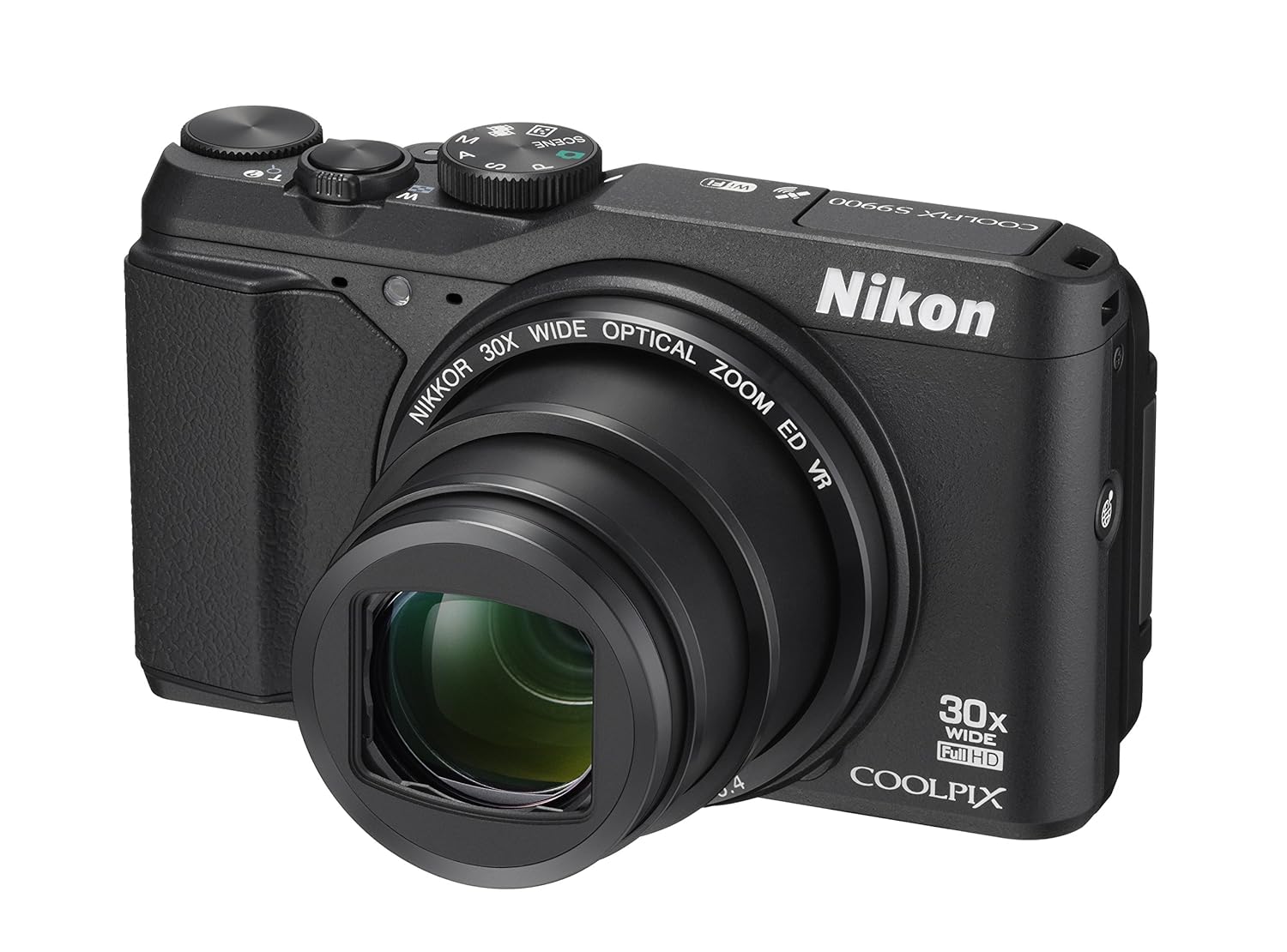Amazon.com : Nikon COOLPIX S9900 Digital Camera with 30x Optical Zoom and  Built-In Wi-Fi (Black) : Camera & Photo