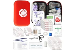 First Aid Kit for Home Hiking Camping Outdoor Sport, 275 Pieces Survival Supplies Emergency Kit, Mini Gear Bag with Basic First-aid Essentials for Emergency Cases angel wish