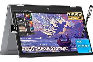 IST COMPUTERS HP Chromebook Plus x360 14 2 in 1 laptop (14" FHD Touchscreen, Intel 8-Core i3-N305 (> i5-1134G7), 8GB RAM, 256GB UFS, Pen) for Home & Students, Backlit KB, 1080p Webcam, Chrome OS w/ Google AI